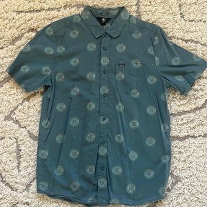 VOLCOM Short Sleeve Button Down Size Large